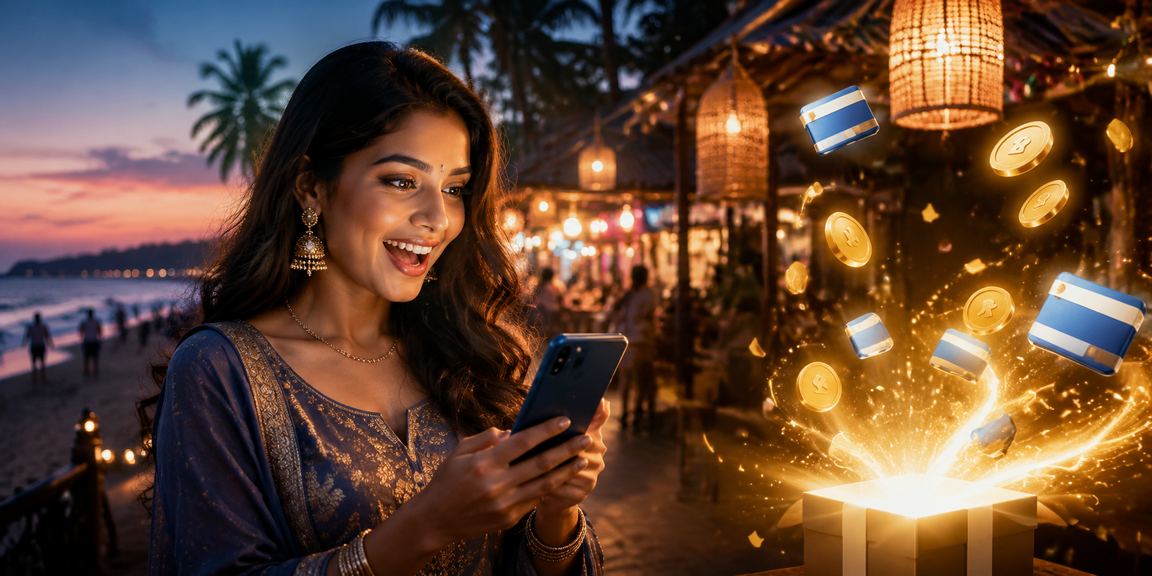 Aviator game displayed on mobile at Goa beach showing red envelopes sign